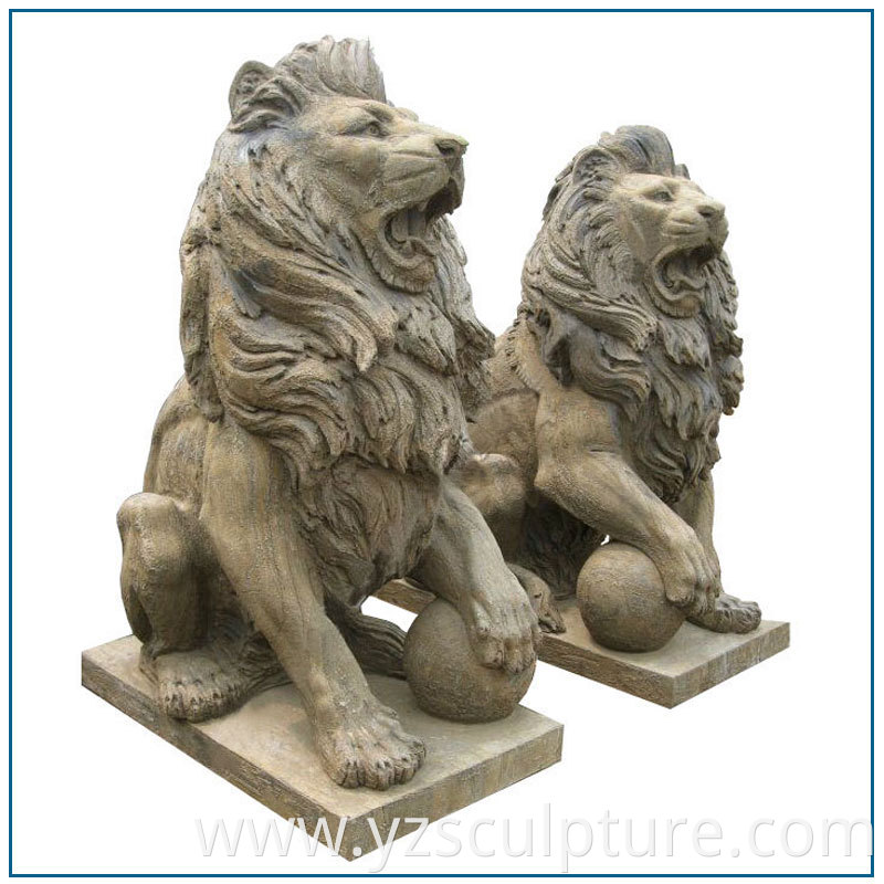 antique stone lion 